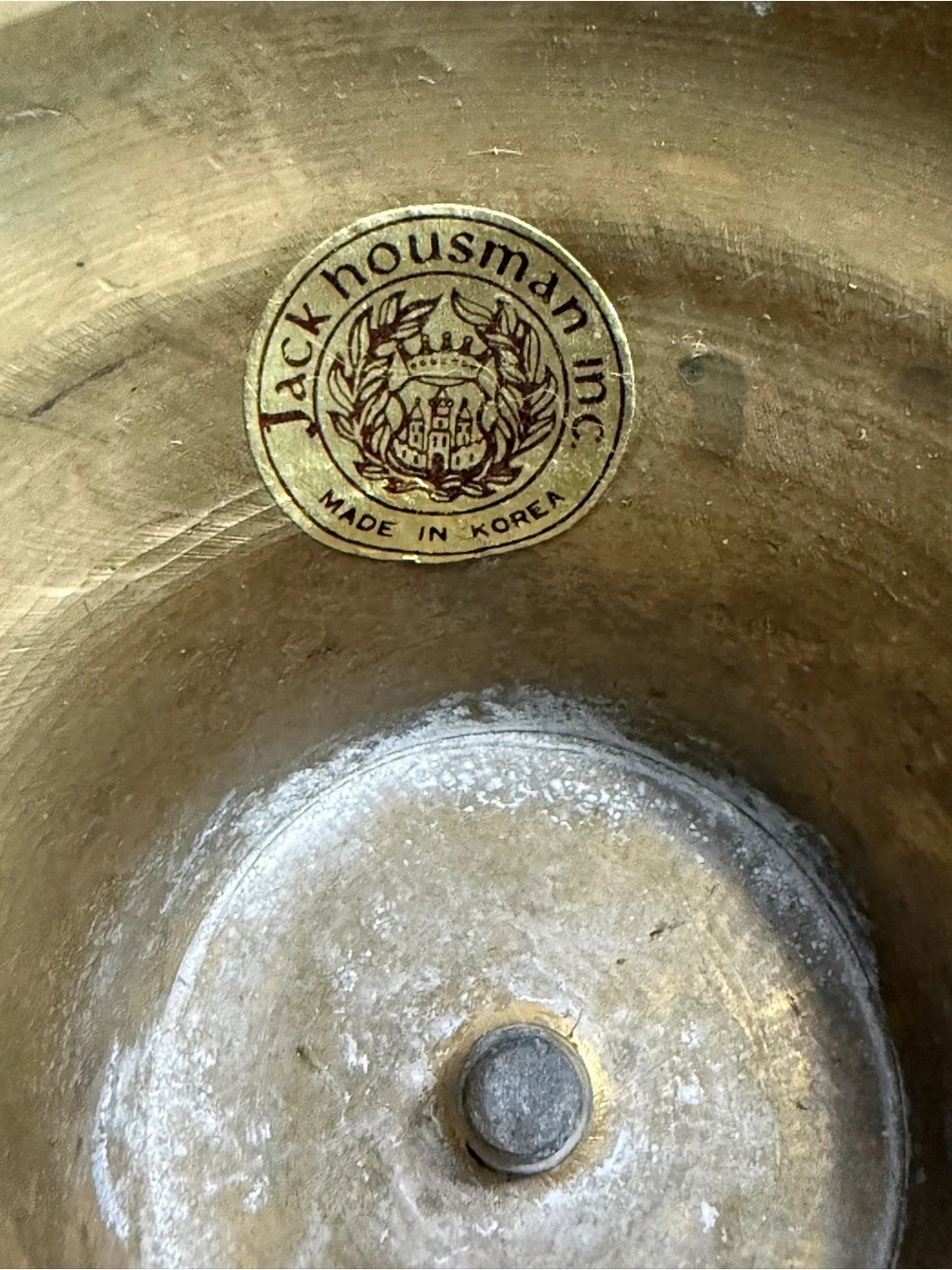 Vintage brass loving cup champagne chiller ice bucket